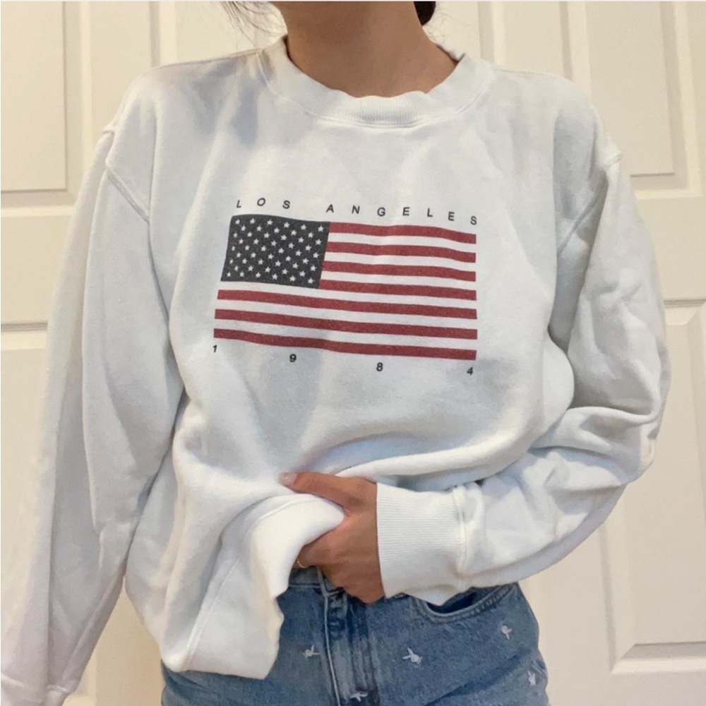 Brandy Melville USA flag sweatshirt